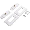 imageCable Matters 2Pack 1Port TV Cable Wall Plate Coax Wall Plate in White1Port