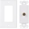 imageCable Matters 2Pack 1Port TV Cable Wall Plate Coax Wall Plate in White1Port