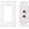 imageCable Matters 2Pack 1Port TV Cable Wall Plate Coax Wall Plate in White2Port