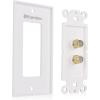 imageCable Matters 2Pack 1Port TV Cable Wall Plate Coax Wall Plate in White2Port