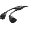 imageCable Matters 2Pack 2 Outlet Power Splitter Cord  12ft NEMA 515P to NEMA 515R Y Power Cord Splitter 16 AWG Outlet Saver 12 Feet2Outlet