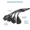 imageCable Matters 2Pack 2 Outlet Power Splitter Cord  12ft NEMA 515P to NEMA 515R Y Power Cord Splitter 16 AWG Outlet Saver 12 Feet4Outlet