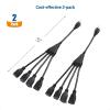 imageCable Matters 2Pack 2 Outlet Power Splitter Cord  12ft NEMA 515P to NEMA 515R Y Power Cord Splitter 16 AWG Outlet Saver 12 Feet4Outlet