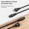 imageCable Matters 2Pack 2 Prong Vizio TV Power Cord Replacement  10ft NEMA 115P to IEC C7 Polarized AC Power Cord for PS2 TV and More6 Feet