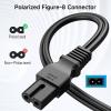 imageCable Matters 2Pack 2 Prong Vizio TV Power Cord Replacement  10ft NEMA 115P to IEC C7 Polarized AC Power Cord for PS2 TV and More6 Feet