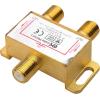 imageCable Matters 2Pack 24 Ghz 4 Way Coaxial Cable Splitter for STB TV Antenna and MoCA Network  All Port Power Passing  Gold Plated and Corrosion Resistant2Way