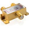 imageCable Matters 2Pack 24 Ghz 4 Way Coaxial Cable Splitter for STB TV Antenna and MoCA Network  All Port Power Passing  Gold Plated and Corrosion Resistant2Way