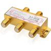imageCable Matters 2Pack 24 Ghz 4 Way Coaxial Cable Splitter for STB TV Antenna and MoCA Network  All Port Power Passing  Gold Plated and Corrosion Resistant4Way