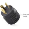 imageCable Matters 2Pack 3 Prong Twist Lock to 30 Amp RV Adapter 30 AMP RV Plug NEMA L530P to TT30R