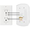 imageCable Matters 2Pack 3 Sided 6 Outlet Splitter Grounded Outlet Extender Wall Tap