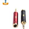 imageCable Matters 2Pack 35mm to 14 Adapter 18 Male to 14 Female Microphone Adapter Jack 635mm to 35mm Headphone Jack Adaptor
