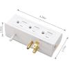 imageCable Matters 2Pack 6 Outlet Splitter Grounded Side Access Outlet Extender Wall Tap