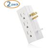 imageCable Matters 2Pack 6 Outlet Splitter Grounded Side Access Outlet Extender Wall Tap