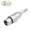 imageCable Matters 2Pack 635mm 14 Inch TRS to XLR Adapter  Male to Female