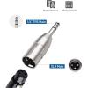 imageCable Matters 2Pack 635mm 14 Inch TRS to XLR Adapter Male to Male XLR to 14 Adapter 14 to XLR Connector