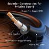 imageCable Matters 2Pack Braided 14 Inch TS to TS Electric Guitar Cable  6ft Guitar CordGuitarAmp CordInstrument Cable for ElectricGuitar Mandolin Bass AMP Keyboard Mixer Equalizer10 ft