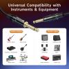 imageCable Matters 2Pack Braided 14 Inch TS to TS Electric Guitar Cable  6ft Guitar CordGuitarAmp CordInstrument Cable for ElectricGuitar Mandolin Bass AMP Keyboard Mixer Equalizer10 ft