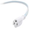 imageCable Matters 2Pack Braided Low Profile Flat Power Cord 6 ft 3 Prong Flat Plug Extension Cord Under Rug Power Extension Cord3 ft