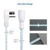 imageCable Matters 2Pack Braided Low Profile Flat Power Cord 6 ft 3 Prong Flat Plug Extension Cord Under Rug Power Extension Cord3 ft
