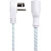 imageCable Matters 2Pack Braided Low Profile Flat Power Cord 6 ft 3 Prong Flat Plug Extension Cord Under Rug Power Extension Cord3 ft
