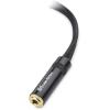 imageCable Matters 2Pack Dual 14 to 35mm Female Stereo Audio Splitter Cable 35mm to Dual 14 Adapter in Black  6 Inches  015 Meters