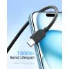 imageCable Matters 2Pack Extreme Flexible 240W USB C Charging Cable  6ft Up to 240W Charging 480Mbps No Video Support USB C Charger Cable for MacBook Pro iPadPro Dell XPS Surface Pro BlackBlack