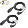 imageCable Matters 2Pack Flat Plug 3 Outlet Extension Cord  6ft NEMA 515P to 3X NEMA 515R 13A125V1625W Grounded 3 Outlet Power Cord with Space Saver and Hanging Loop10 Feet