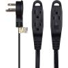 imageCable Matters 2Pack Flat Plug 3 Outlet Extension Cord  6ft NEMA 515P to 3X NEMA 515R 13A125V1625W Grounded 3 Outlet Power Cord with Space Saver and Hanging Loop10 Feet