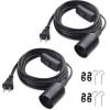 imageCable Matters 2Pack Hanging Light Cord with Switch  15ft Pendant Light Cord with Plug BlackBlack