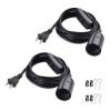 imageCable Matters 2Pack Hanging Light Cord with Switch  15ft Pendant Light Cord with Plug BlackBlack