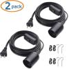 imageCable Matters 2Pack Hanging Light Cord with Switch  15ft Pendant Light Cord with Plug BlackBlack