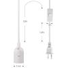 imageCable Matters 2Pack Hanging Light Cord with Switch  15ft Pendant Light Cord with Plug BlackWhite