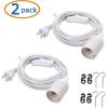 imageCable Matters 2Pack Hanging Light Cord with Switch  15ft Pendant Light Cord with Plug BlackWhite