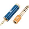 imageCable Matters 2Pack Headphone Adapter Kit with 14 to 35mm Adapter and 35mm to 14 Converter in Blue and Orange