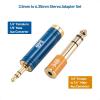 imageCable Matters 2Pack Headphone Adapter Kit with 14 to 35mm Adapter and 35mm to 14 Converter in Blue and Orange