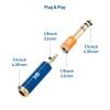 imageCable Matters 2Pack Headphone Adapter Kit with 14 to 35mm Adapter and 35mm to 14 Converter in Blue and Orange