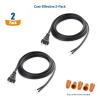 imageCable Matters 2Pack Polarized 18AWG 2 Prong Replacement Cord Lamp Wire 8 ft  10A NEMA 115P to 2 Wire for Lamp Cord Replacement with Plug8 Feet