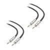 imageCable Matters 2Pack Premium Braided 12 AWG 14 Inch Speaker Cable 6 ft with 635mm TS Connector3 ft