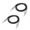imageCable Matters 2Pack Premium Braided 12 AWG 14 Inch Speaker Cable 6 ft with 635mm TS Connector3 ft