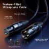 imageCable Matters 2Pack Premium XLR to XLR Cables  6ft Male to Female Microphone Cable OxygenFree Copper OFC Mic Cord Black10 Feet