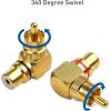 imageCable Matters 2Pack Right Angle RCA Adapter 90 Degree RCA Adapter