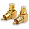 imageCable Matters 2Pack Right Angle RCA Adapter 90 Degree RCA Adapter