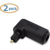 imageCable Matters 2Pack Right Angle Toslink Adapter Toslink Extension Male to Female