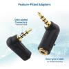 imageCable Matters 2Pack TRRS Right Angle 35mm Adapter in Black 35mm Right Angle Adapter 90 Degree 35mm Adapter 90 Degree Audio Adapter
