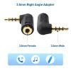 imageCable Matters 2Pack TRRS Right Angle 35mm Adapter in Black 35mm Right Angle Adapter 90 Degree 35mm Adapter 90 Degree Audio Adapter