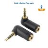 imageCable Matters 2Pack TRRS Right Angle 35mm Adapter in Black 35mm Right Angle Adapter 90 Degree 35mm Adapter 90 Degree Audio Adapter