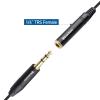 imageCable Matters 2Pack TRS Male to 2X TRS Female 14 Splitter Cable 14 Inch Headphone Splitter Cable in Black  02m  6 Inches