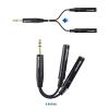 imageCable Matters 2Pack TRS Male to 2X TRS Female 14 Splitter Cable 14 Inch Headphone Splitter Cable in Black  02m  6 Inches