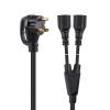 imageCable Matters 3 Prong 30 Amp Male to 20 Amp Female Adapter for Generator  25ft NEMA TT30P to 2X 520R 30AMP to 110 Adapter Splitter