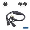 imageCable Matters 3 Prong 30 Amp Male to 20 Amp Female Adapter for Generator  25ft NEMA TT30P to 2X 520R 30AMP to 110 Adapter Splitter